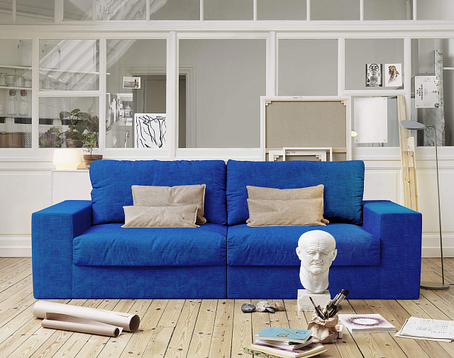 Синий диван в интерьере-18, Диван Элизиум